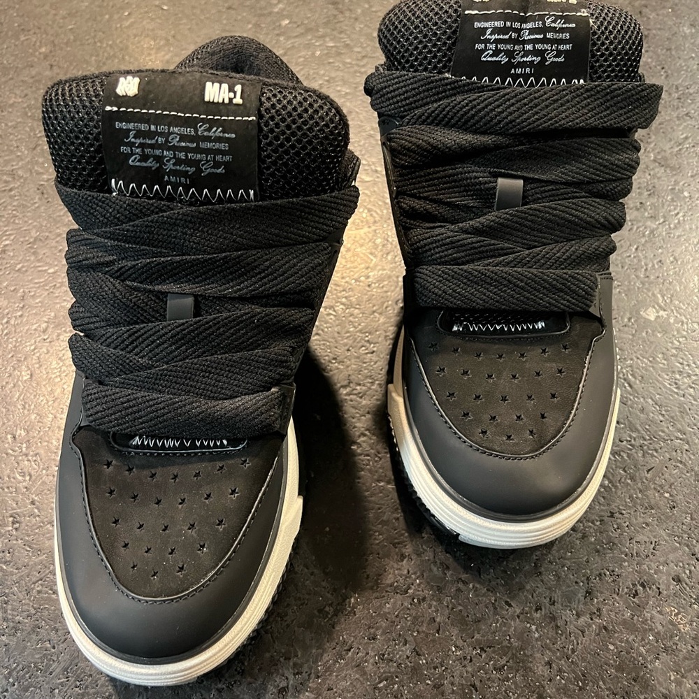 AMIRI Black Mesh Women's Sneakers - Picture 2 of 7